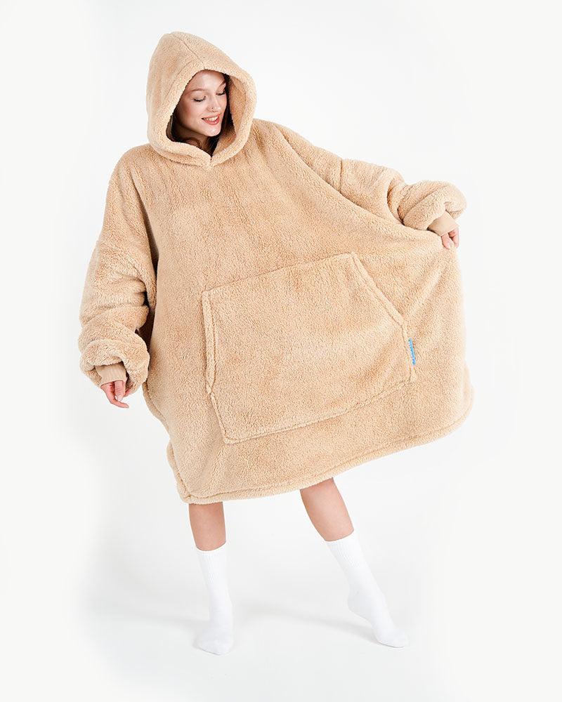 ciepła kocobluza Blozie brązowa furry