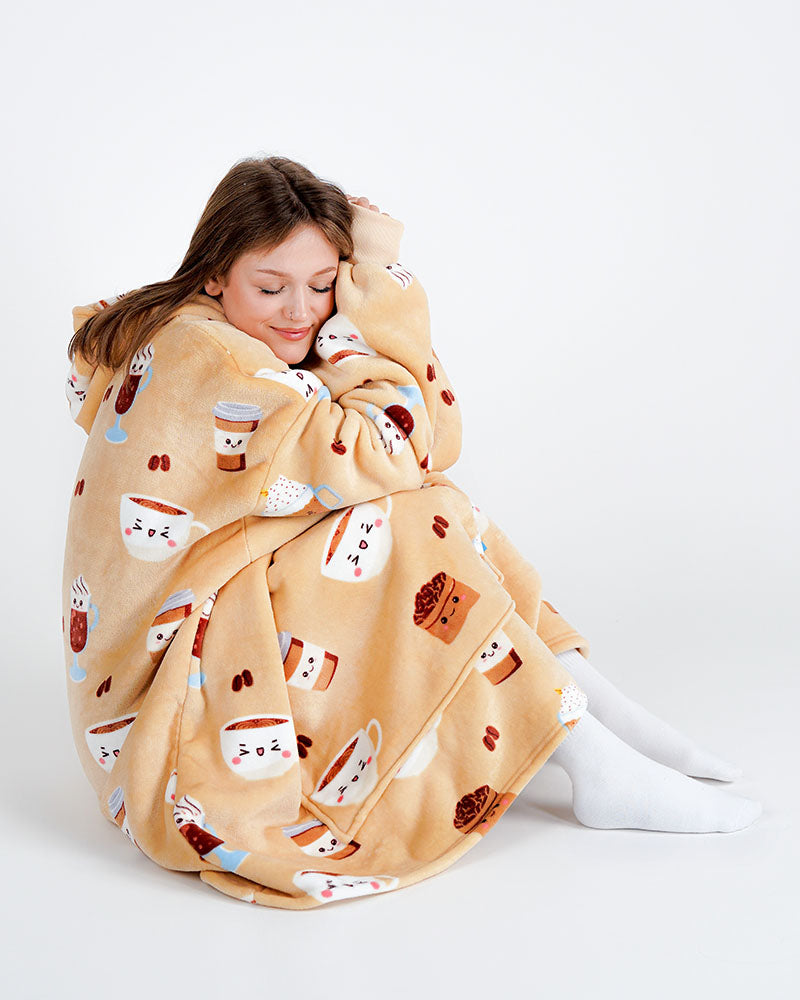 ciepła kocobluza bluza koc Bloozie kawa