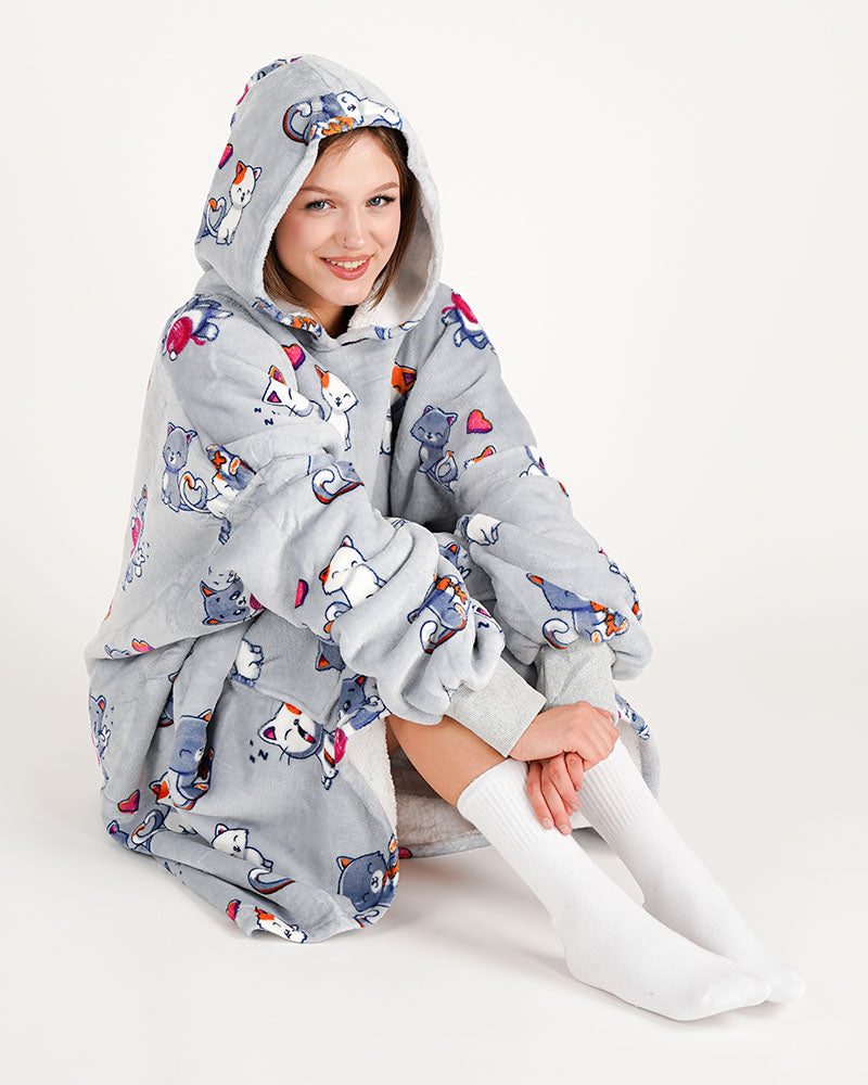 ciepła kocobluza bluza koc Bloozie kot kotki koty