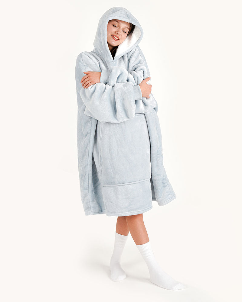 ciepła kocobluza bluza koc Bloozie szara