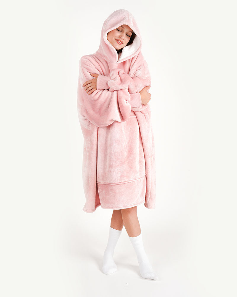 ciepła kocobluza bluza koc Bloozie różowa