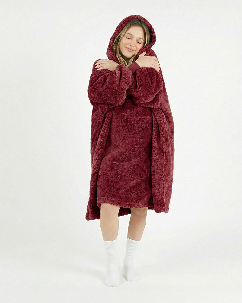 Bloozie Furry Burgundowa