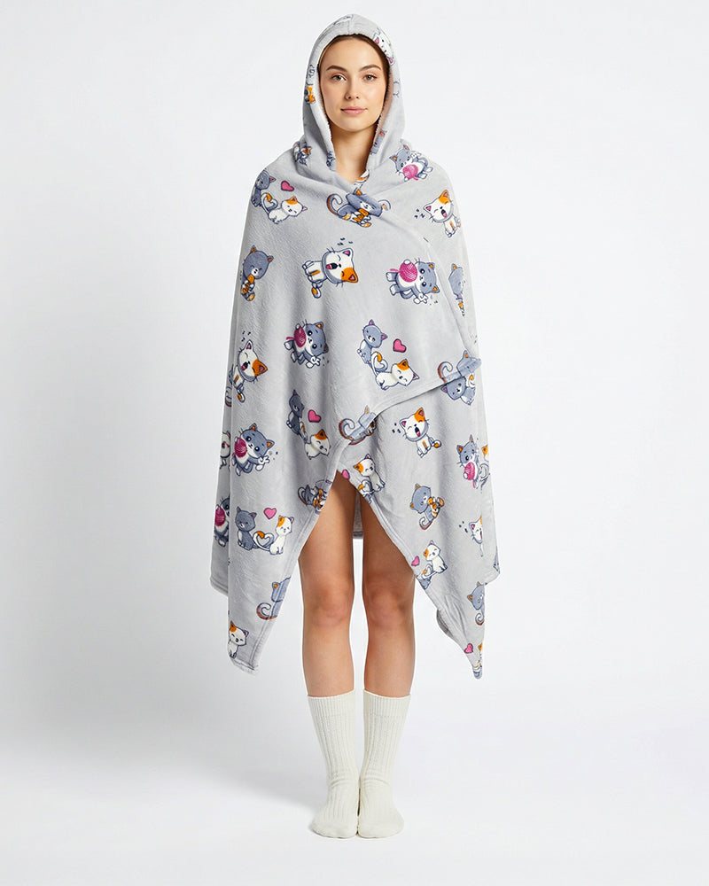 Bloozie Koc z kapturem Sherpa - KOT