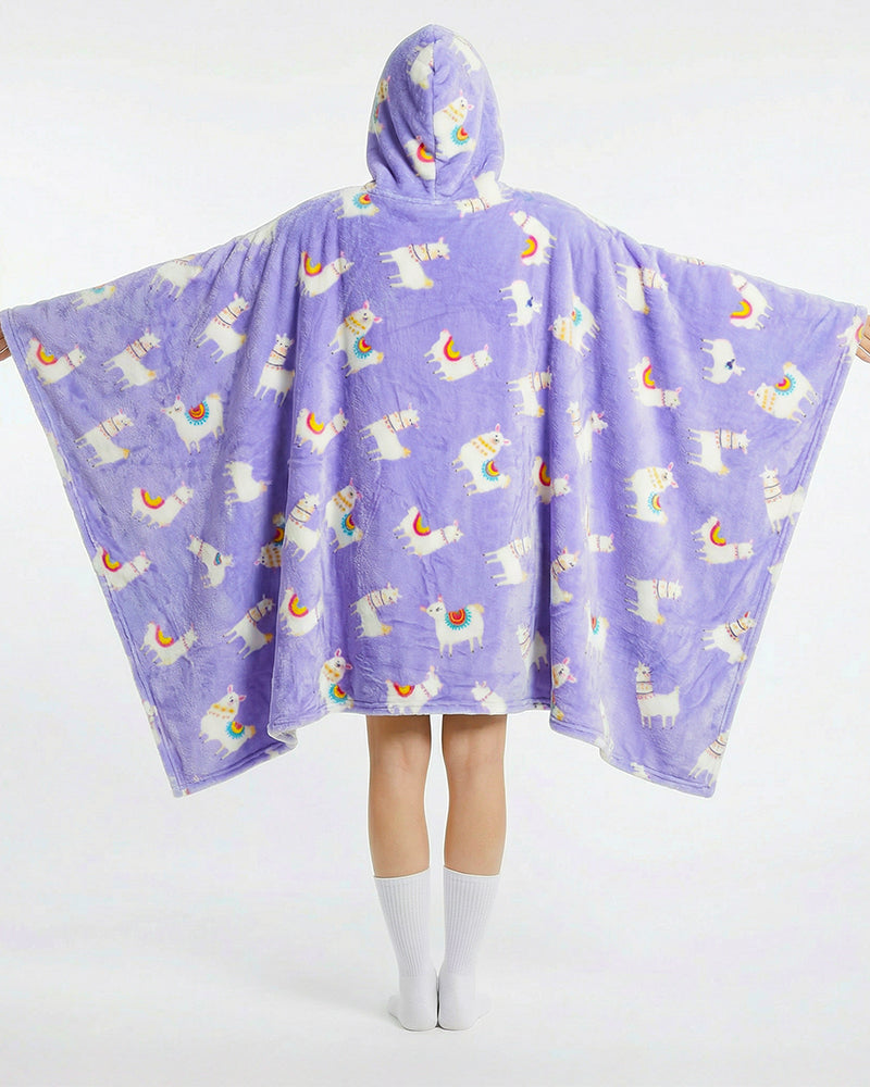 Bloozie Koc z kapturem Sherpa - Alpaka