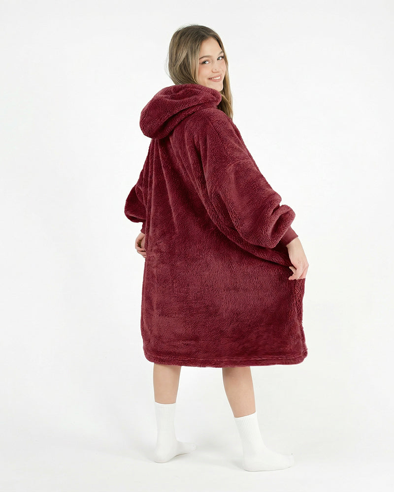 Bloozie Furry Burgundowa