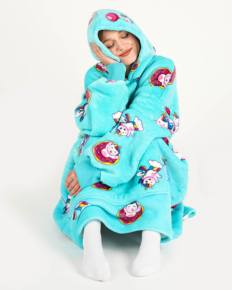 ciepła kocobluza bluza koc Bloozie jednorożec