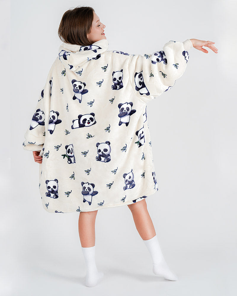 ciepła kocobluza bluza koc Bloozie panda pandy