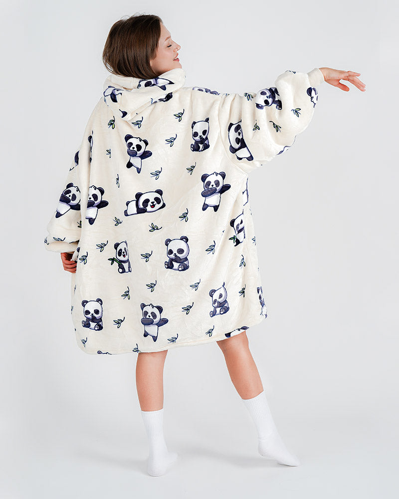 ciepła kocobluza bluza koc Bloozie panda pandy