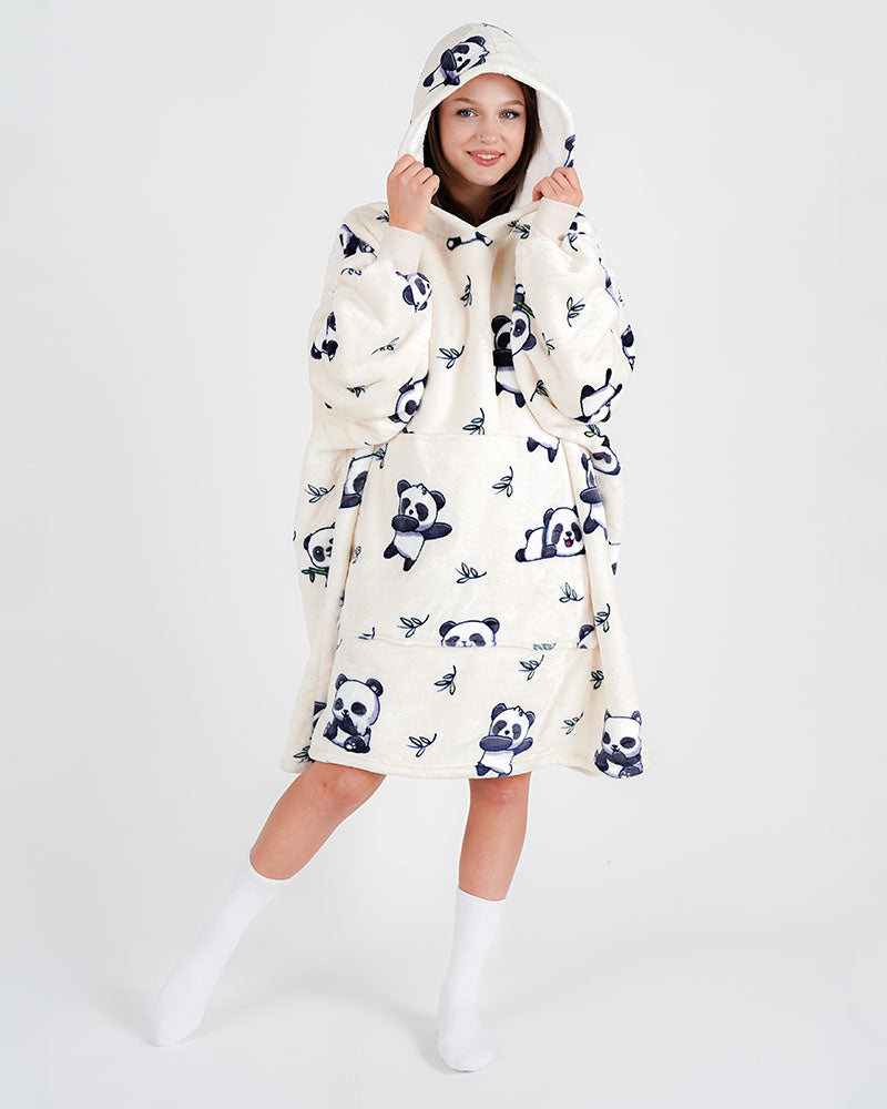 ciepła kocobluza bluza koc Bloozie panda pandy