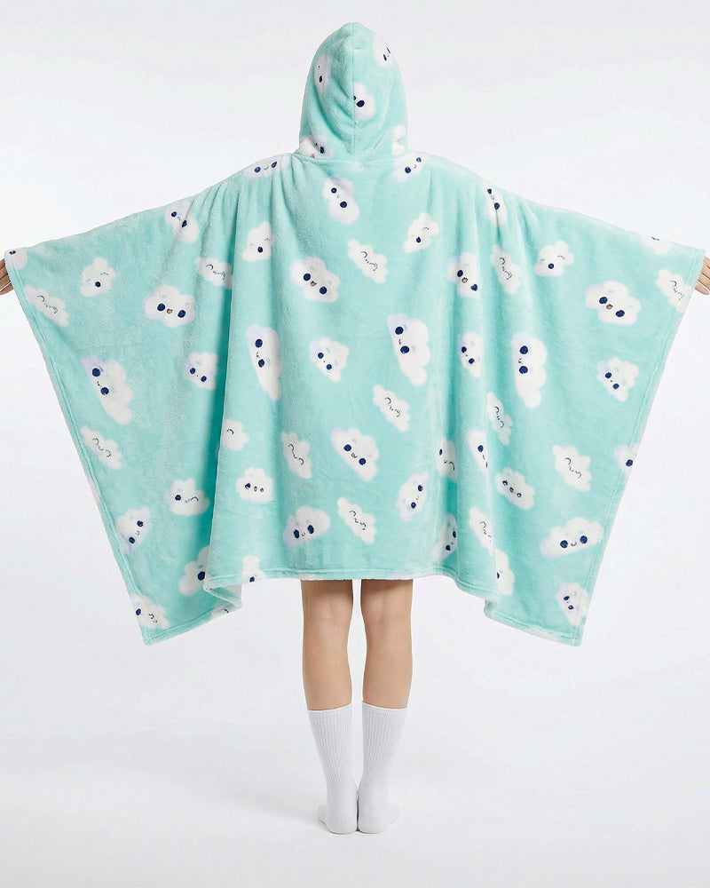 Bloozie Koc z kapturem Sherpa - Chmurka